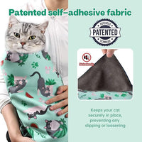 Paw Legend 21.7" Cat Wrap for Grooming Cat Wrap for Cutting Nails Cat Restraint for Nail Clipping Self Adhesive Blanket Restraint Cloth for Cats Within 6lbs