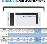 SEAOURA 24/7 LED Aquarium Light for 12-18 Inch Fish Tank Plant - for 36-42 inch tank - image 2