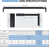 24/7 LED Aquarium Light for 36-42 Inch Fish Tank, Auto On Off with Timer, 9 Colors, Adjustable Brightness, Daylight Moonlight Mode, Full Spectrum Fish Tank Light for Plants, 68W