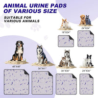 Washable Dog Pee Pads, Non-Slip Waterproof, Feather - Feather Pattern / 18"x24"(Pack of 4) - image 4
