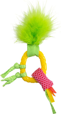 Catstages Strawbabies Dental Cat Chew Toy with Catnip & Feathers - Pineapple