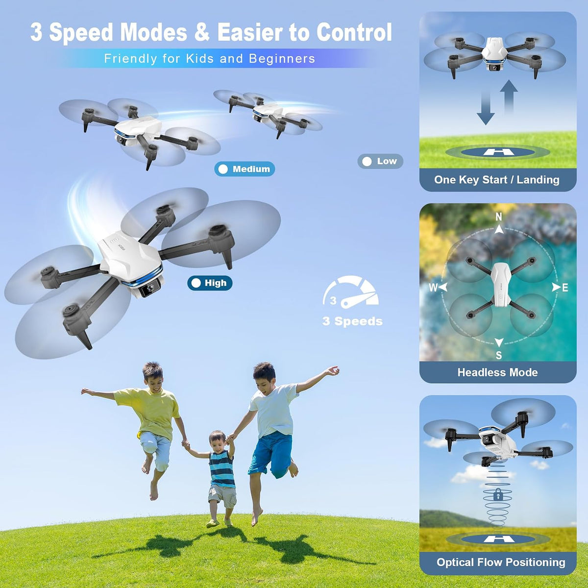 Velcase S101 foldable 1080P drone with camera, remote and carrying case - view 11