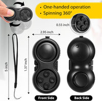 Skylety 2 Fidget Pad Game Controller Fidget Toy - All Black Style - image 3