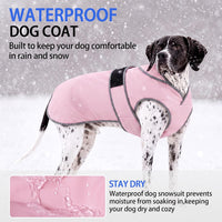 MIGOHI Warm Dog Coat Waterproof Winter Dog Jacket, M - Pink / X-Large - image 3