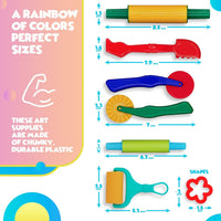 DIMROM Clay and Play Dough Tools Nine Piece Set, Ages 3 & Up - 18-piece Set - image 3