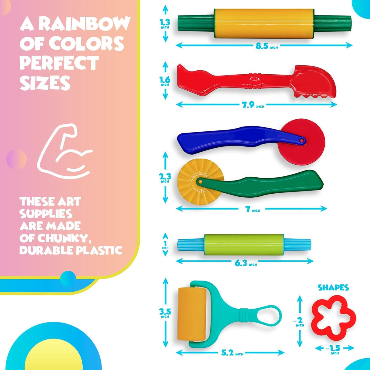 DIMROM Clay and Play Dough Tools Nine Piece Set, Ages 3 & Up - 18-piece Set - image 3