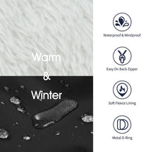Dog Winter Coat with Harness Built in - Large(Chest:24.4 in) / Black - image 3