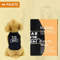 Discover Cozy Cotton Canine Wear: Soft, Lightweight - XXS-(1~3lb) | Chest(~11.8") / Black-Bad bone - image 4