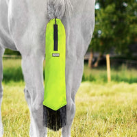 Harrison Howard Smooth Lightweight Adjustable Fastener Nylon Horse Tail Bag with Fringe
