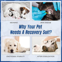 Kuoser Dog Surgery Recovery Suit, Anti Licking Pet Surgical Suit for Dogs Male Neuter, Female Dog Surgery Suit for Spay Subsititute E-Collar Cone, Dogs Body Suits After Surgery Blue Tie Dye M