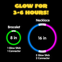 JOYIN 100 Pcs 8" Glow Sticks Bulk Party Pack - 100 - image 4