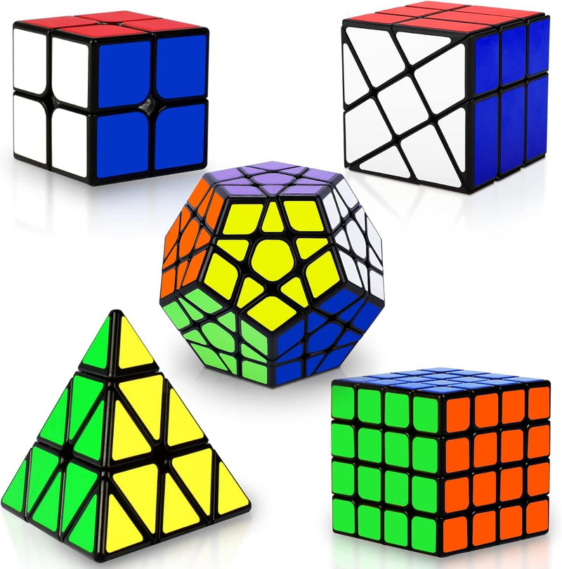 Speed Cube Set, 2x2, 4x4, Pyraminx, Pyramid, Megaminx