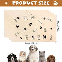 Chumia 4 Pcs Dog Towels for Drying Dog Puppy Bulk Microfiber - 24 x 40 Inch / Light Brown - image 2