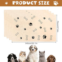 Chumia 4 Pcs Dog Towels for Drying Dog Puppy Bulk Microfiber Absorbent Paw Towel Pet Bathing Supplies Quick Drying for Medium Cats Pets Shower(24 x 40 Inch,Light Brown)