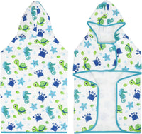 HDE Hooded Dog Bathrobe Quick Dry Towel Wrap for After Bath White - X-Large / Sea Animals - image 3
