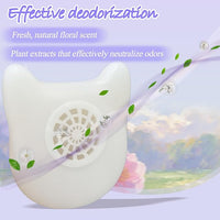 NewKe 4 Pack Deodorizer for Cumrige Self Cleaning Litter Box, Odor Eliminator Compatible with Fumoi Automatic Cat Litter Box, Cute Cat Shaped Design with Camellia Flower Scent, Fragrance Refills