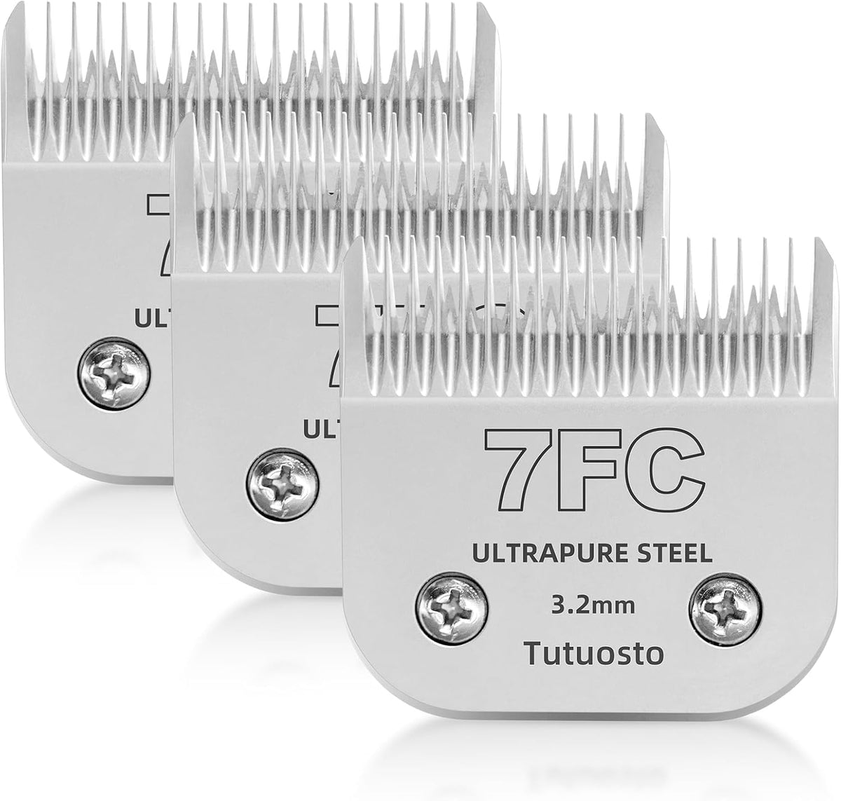 3 Pack 10 Clipper Blade Compatible with Andis - 7FC 3PACK