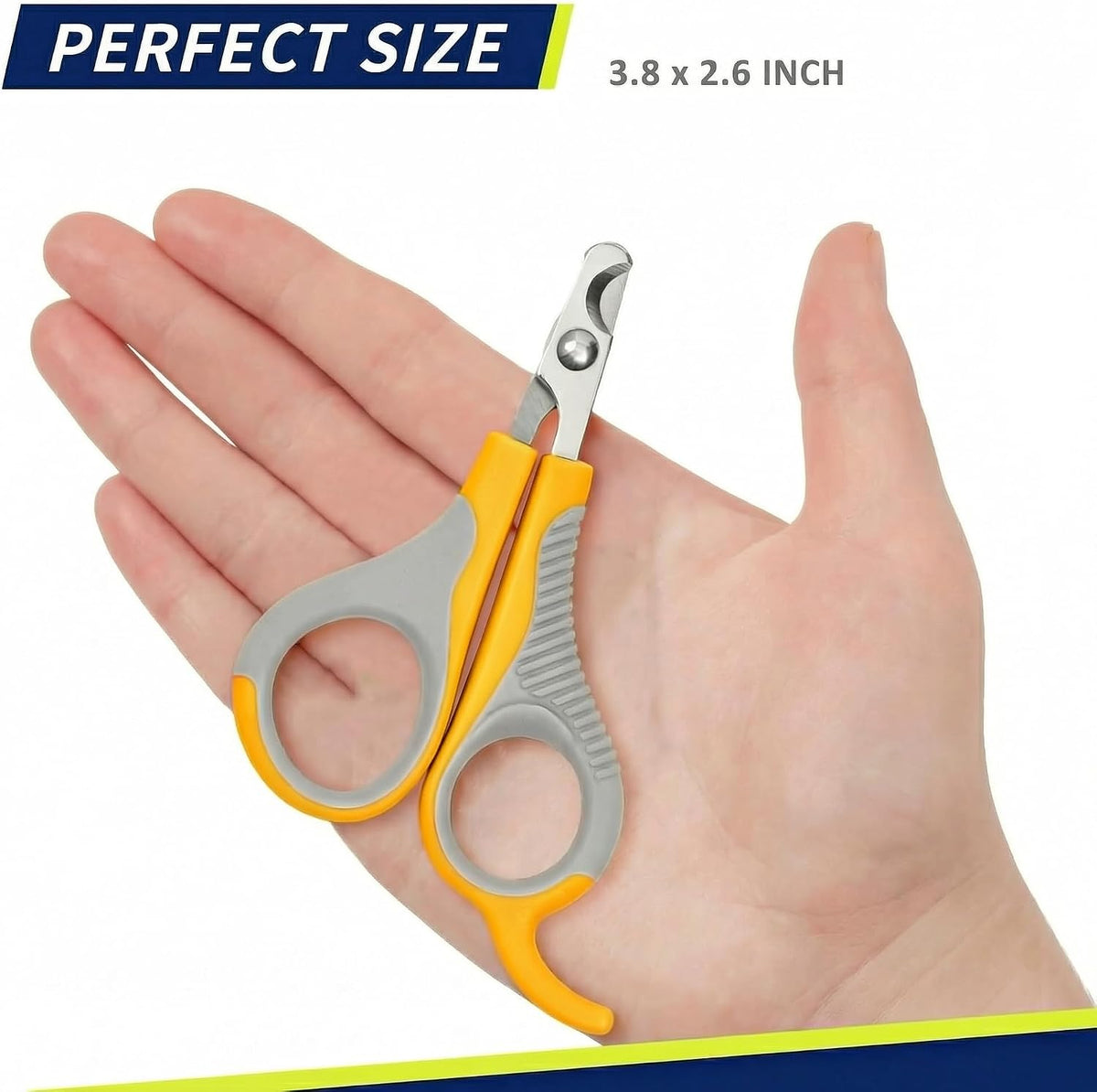 Pet Nail Clippers U07.2, Professional Claw Trimmer - Small / #01 Grey/Yellow - image 2