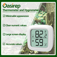 Reptile Thermometer and Hygrometer - KD30M-White / 1Pack - image 3