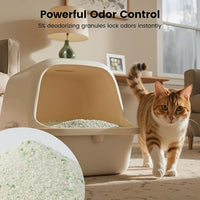 Gardner Pet Cassava Cat Litter, Clumping Cat Litter with Odor Control, Low Dust, Natural Plant-Based Litter, Fast Absorption & Low Tracking Kitty Litter, Unscented with Deodorizing Pellets (9LBS*4)