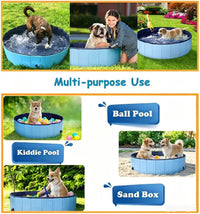 Dog Pool Foldable pet Pool Dog Swimming Pool Portable Suitable - 63x12in - image 3