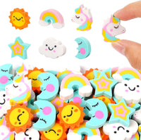 Wolpark mini erasers for kids shaped like cakes, donuts, ice cream, fruit and hearts - view 3