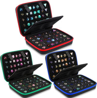 Aoriher 1 Pcs Dice Case with Removable Slotted Tray - Red,Blue,Green