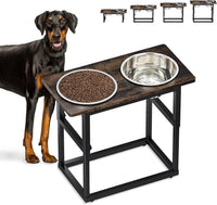 Elevated Dog Bowls for X-Large and Large Breed - Brown