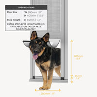 Hakuna Pets V2 Patio Pet Door Screen Insert Panel for Sliding Doors - Large / Silver - image 2