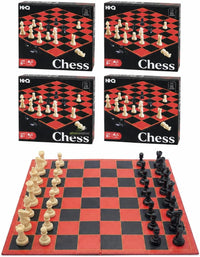HI-Q Checkers & Tic-Tac-Toe Board Game Set - Chess / 4-Pack