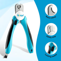 Large Dog Nail Clippers with Safety Guard to Avoid Over-Cutting Nails - Large/Medium - image 3