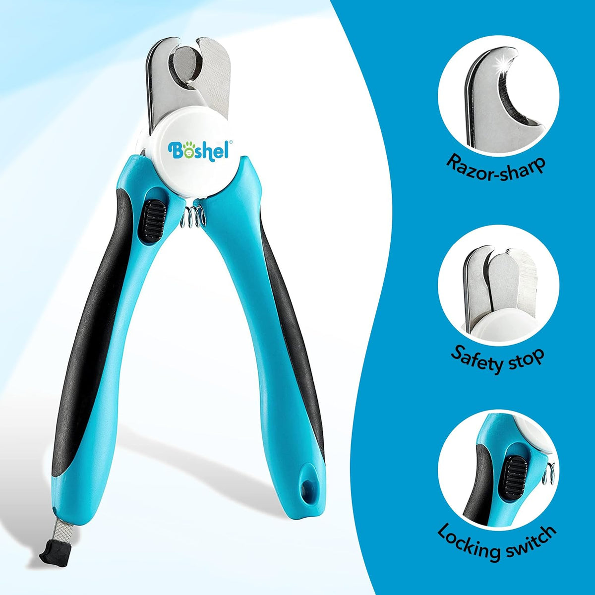 Large Dog Nail Clippers with Safety Guard to Avoid Over-Cutting Nails - Large/Medium - image 3