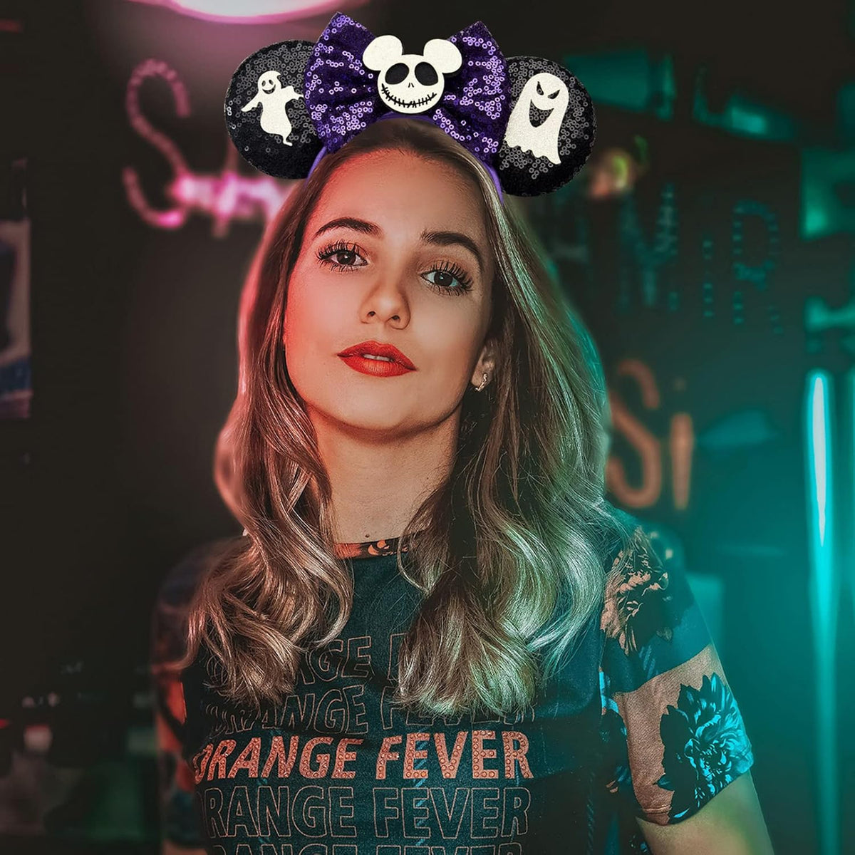 RAZKO Mouse Ears Headband - Halloween Jack - image 2