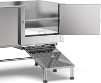 Flying Pig Grooming 62" Stainless Steel Pet Dog Bath Tub with Faucet (Right door/Left Drain), 62 x 27 x 58"