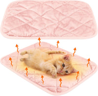 2 Pack Self Warming Cat Bed Thermal Pet Mat - 16 x 20 inches / Pink