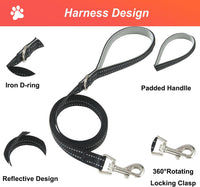Hipubby Dog Harness Small Sized and Leash Set - Black Pink / L (Chest: 18.8"-20.8") - image 4