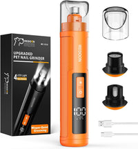 Dog Nail Grinder with 4 LED Lights - Orange