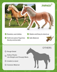 Horse Stable Playset, Horse Gifts for Girls and Boys with 3 Horses and 2 Riders, Horse Toys Set Farm Animals Toys for Kids 3 4 5 6 7 8+ (Horse Playset 1)