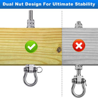 BeneLabel heavy duty stainless steel swing hangers with bearings, set of 2 - view 31