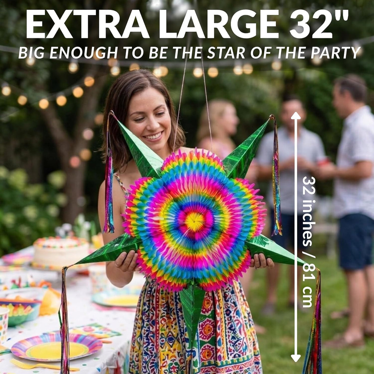 Mexican Piñata, Christmas Pinata - Emerald Green 32" - image 2