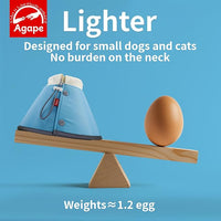 Agape Soft Dog Cone for Small Dogs & Cats, Comfy Dogs Recovery Collar After Surgery, Adjustable E Collar Alternative to Stop Licking, Protective Elizabethan Collars for Pup, Comfortable Dog Cones