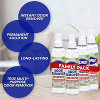 ZORBX Unscented Odor Eliminator for Strong Odor 7.5 Fl Oz, Pack of 4 - Used in Hospitals & Healthcare Facilities - Advanced Formula, Fast-Acting Odor Remover Spray for Dog, Cat, House & Carpet