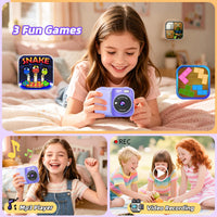 Kids Instant Print Camera with 5 Rolls Print Paper - Purple - image 4