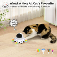 ORSDA Cat Laser Toy, 2-in-1 Interactive Automatic Motion Activated Moving 8 Holes Whack A Mole - Black Base-Green Laser (1 Count) - image 4