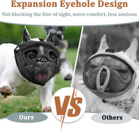 Mesh Short Snout Dog Muzzle with Anti-Eating Design for Frenchie – Essentials for Dogs - Black / XS [Head Cir: 13"-14.5"] - image 3