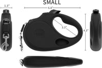 TUG Oval 360° Tangle-Free Retractable Dog Leash with Integrated Waste - Black / Small - image 2