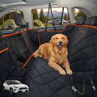 Luxury Dog Car Seat Cover for Back Seat Breathable Mesh Window Dog - Standard / BLACK