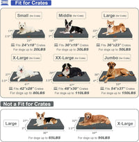 Outdoor Waterproof Orthopedic Dog Bed for Large Dogs – Essentials for Dogs - Dark Gray / 23.0"L x 17.0"W x 2.5"Th - image 2