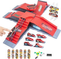 Gr8ware 6-in-1 fingerboard skate park with half pipe ramp and mini finger skateboards - view 4