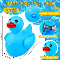 Hungdao 1 Pack 4 Feet Giant Inflatable Duck Pool Float - Blue / 1 - image 2
